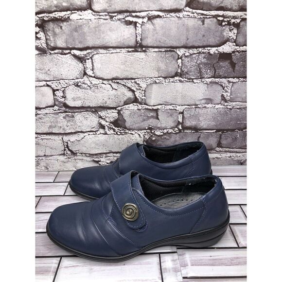 Spring Step Blue Leather Floral Casual Clogs Strap Shoes Women Sz 39EU/8.5M US - Picture 10 of 15